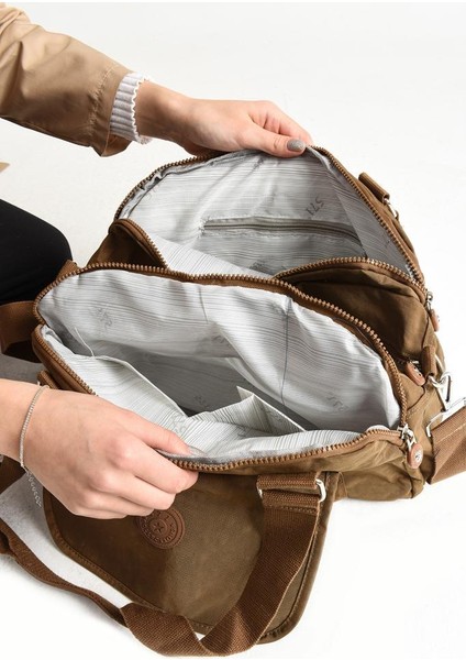 Klinkır Omuz Çantası Çok Cepli Hafif Kumaş 30*25 cm Çapraz Postacı Çanta Günlük Kullanıma Uygun indirimleri