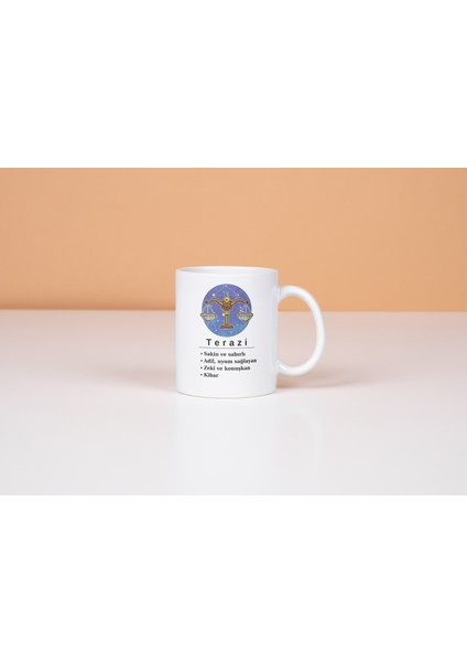 Kupa Bardak, Terazi Burcu, Porselen Kupa, Hediyelik Kupa, Baskılı Kupa, Desenli Kupa Bardak, Burçlar fiyatları