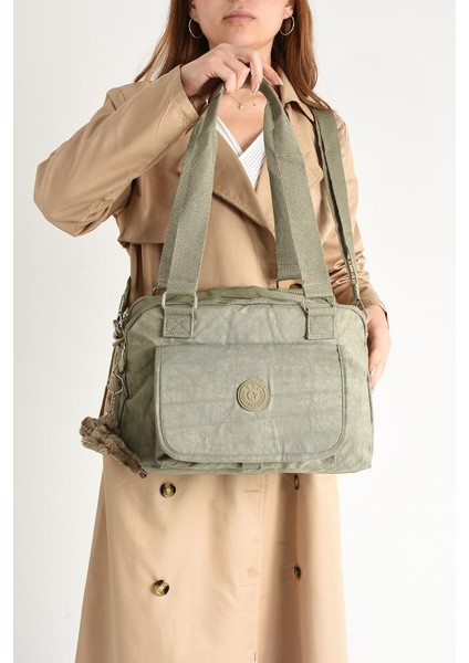 Klinkır Omuz Çantası Çok Cepli Hafif Kumaş 30*25 cm Çapraz Postacı Çanta Günlük Kullanıma Uygun