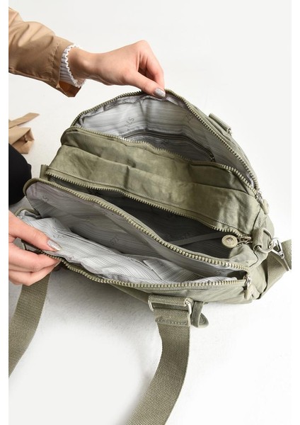 Klinkır Omuz Çantası Çok Cepli Hafif Kumaş 30*25 cm Çapraz Postacı Çanta Günlük Kullanıma Uygun indirimleri