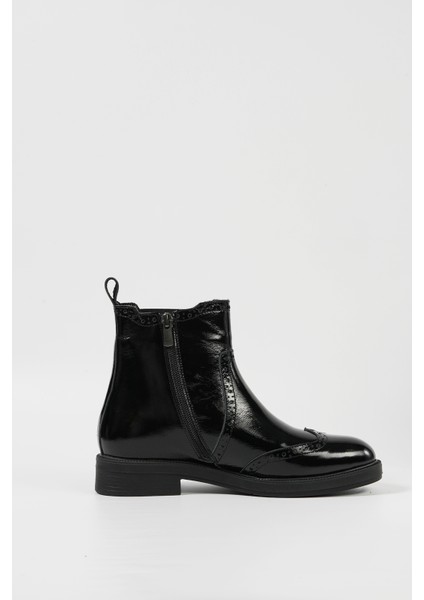 Siyah Kırışık Rugan Deri Kadın Günlük Bot fiyatları