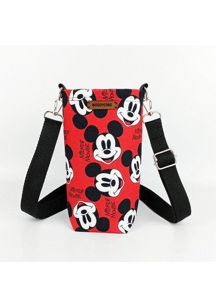 1 Litrelik Matara Kılıfı Su Şişesi Taşıma Çantası Water Bottle Bag Mickey Mause