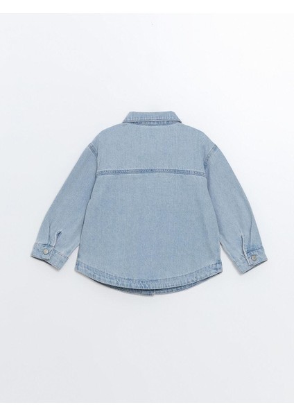 Gömlek Yaka Nakışlı Kız Bebek Jean Ceket modelleri
