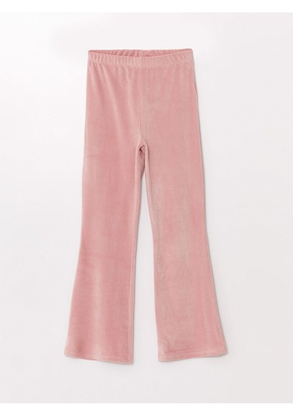 Beli Lastikli Basic Kadife Kız Çocuk Eşofman Altı