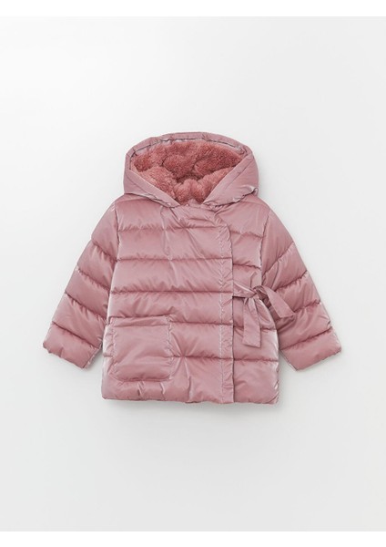 Kapüşonlu Kız Bebek Şişme Mont