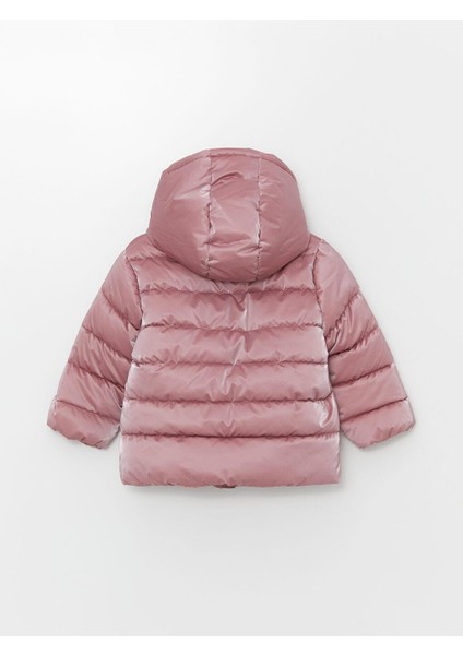 Kapüşonlu Kız Bebek Şişme Mont