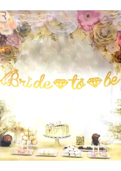Bride To Be Kutlama Özel Uzar Yazı Banner