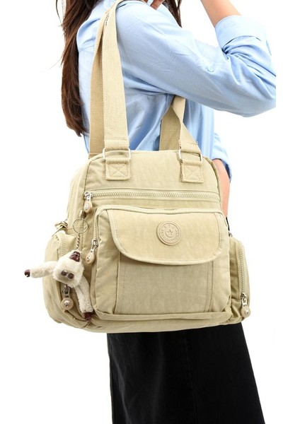 Omuz Çantası Çapraz Uzun Askılı Çok Cepli 30*25 cm Yağmur Geçirmez Içi Astarlı Klinkır Kumaş