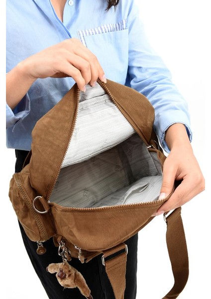Omuz Çantası Çapraz Uzun Askılı Çok Cepli 30*25 cm Yağmur Geçirmez Içi Astarlı Klinkır Kumaş indirimleri