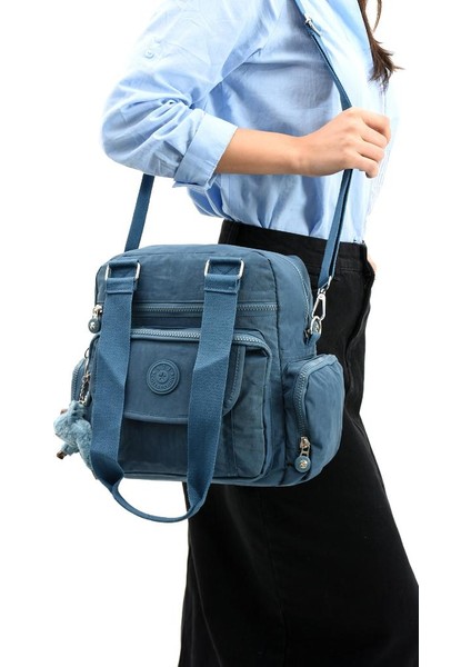 Omuz Çantası Çapraz Uzun Askılı Çok Cepli 30*25 cm Yağmur Geçirmez Içi Astarlı Klinkır Kumaş modelleri