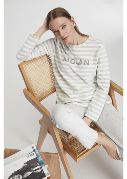 Kadın Pamuklu Uzun Kollu Pijama TAKIMI(11256)