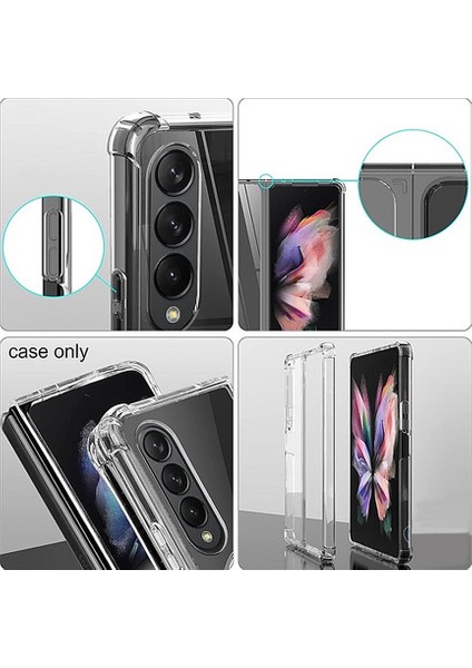 Samsung Galaxy Z Fold4 Kılıf Magsafe Özellikli Şeffaf Silikon Kapak