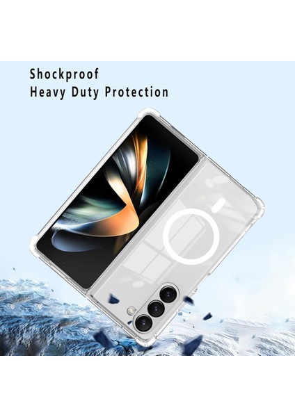 Samsung Galaxy Z Fold5 Kılıf Magsafe Özellikli Şeffaf Silikon Kapak fiyatları