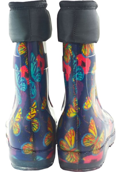 Kelebek Desenli Yünlü Su Geçirmez Çizme Kar & Yağmur Çizmesi fırsatları