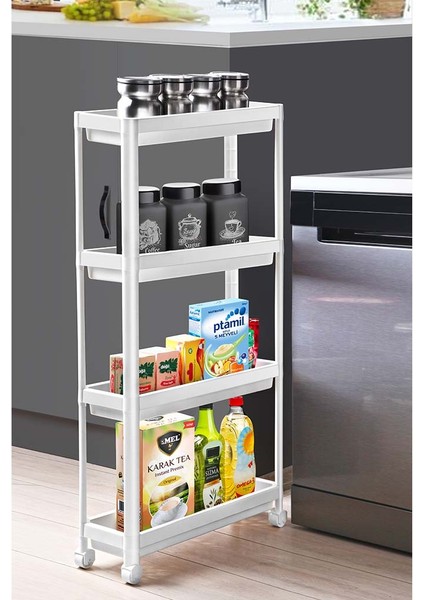 4katlı, Tekerlekli, Banyo Rafı ,Mutfak Servis Rafı, Havluluk, Moduler Sampuanlık , Sebzelik