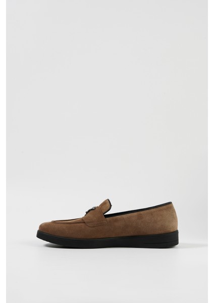 Sigaro Süet Deri Kadın Loafer Ayakkabı