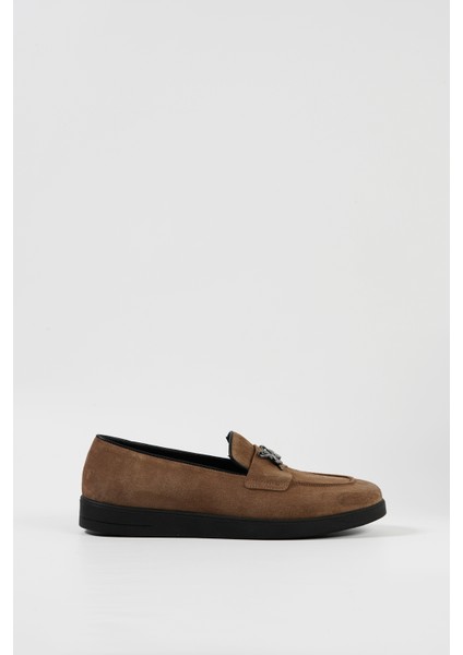Sigaro Süet Deri Kadın Loafer Ayakkabı