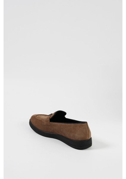 Sigaro Süet Deri Kadın Loafer Ayakkabı