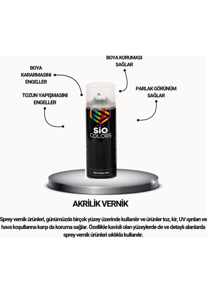 Akrilik Sprey Boya Seti 400 ml Oksit Sarı RAL-1024 - Zımpara - Kağıt Bant - Eldiven