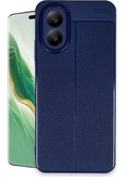 Oppo A38 Kılıf Auto Focus Deri Desen Silikon Kapak