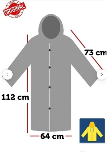 Unisex Rüzgar Geçirmez Kapüşonlu Yağmurluk Eva Yağmurluk