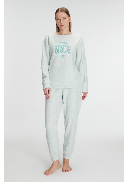 Kadın Uzun Kol Polar Pijama TAKIMI11269 fiyatları