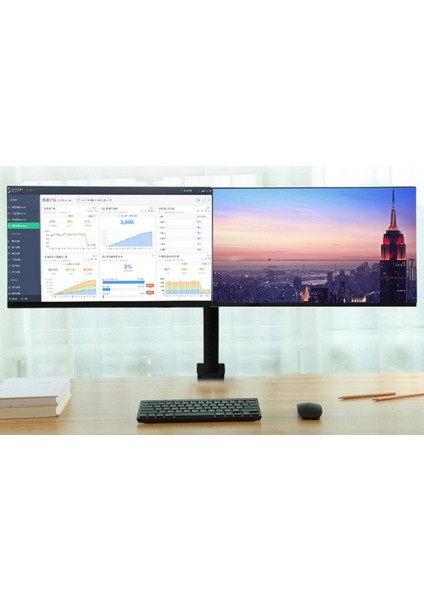 LCD Monıtör 2li LED Tv Full Hareketli Çelik Masa Tutucu