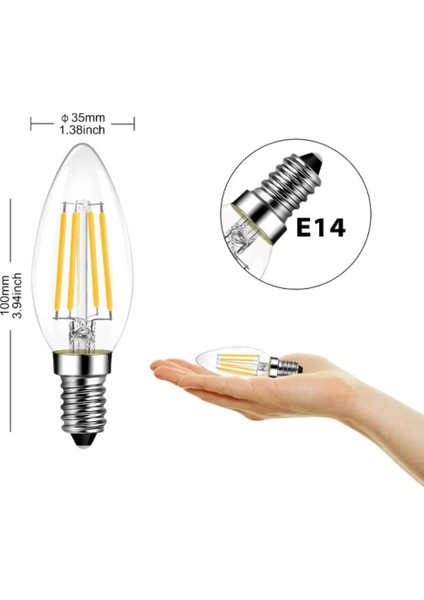 7 Watt Led Rustik Ampul E14 Duylu Ct-4063 modelleri