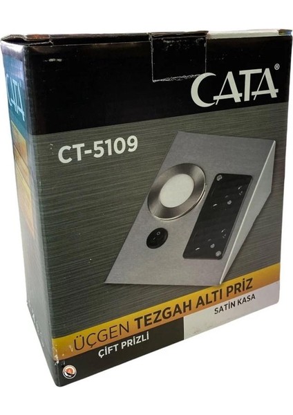 Tezgah Altı Çift Prizli Aydınlatma Beyaz Işık Ct-5109 Cata
