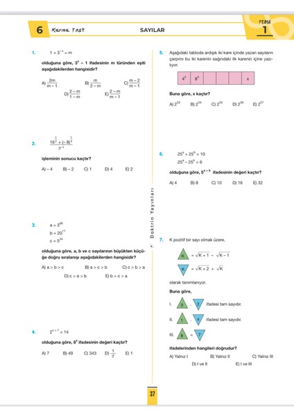 9.sınıf Sıfırdan Sonsuza Matematik