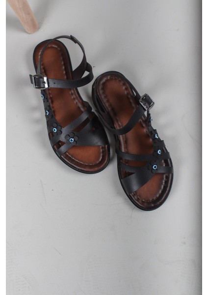 İSİS Yanı Çiçekli Vaketa Sandalet SİYAH fiyatları