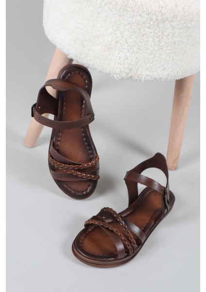 Hena Örgü Vaketa Sandalet TABA