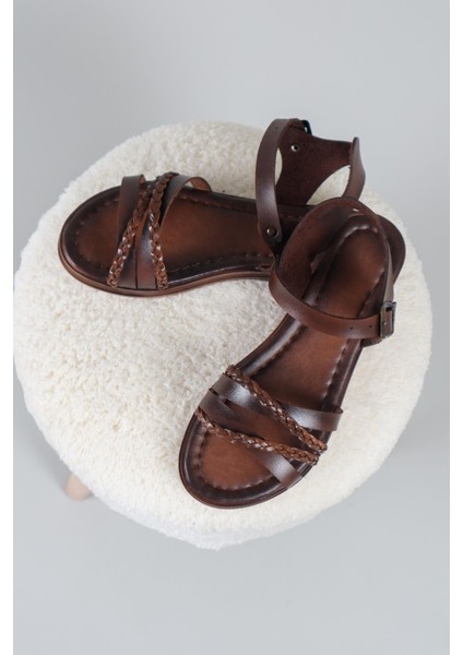 Hena Örgü Vaketa Sandalet TABA