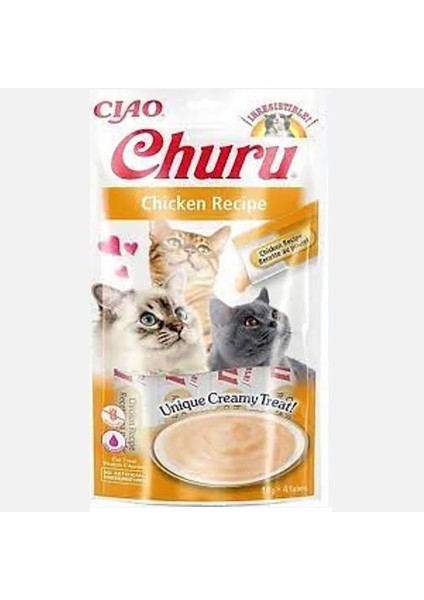 Churu Cream Tavuklu Kedi Ödül Kreması 4 x 14 gr