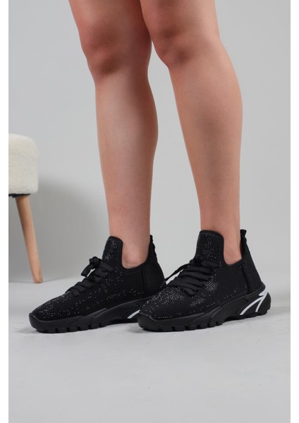 LUCİE Taşlı Spor Ayakkabı SİYAH