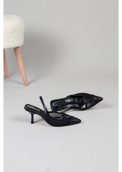 Livia File Alçak Topuklu Ayakkabı Siyah