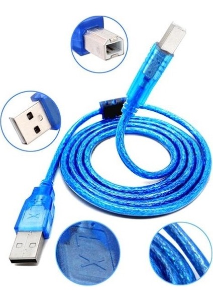 USB 2.0 Printer Yazıcı Kablosu - 5metre fiyatları