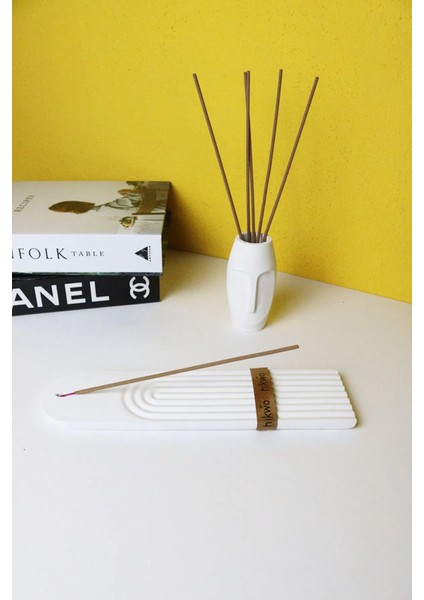 Tütsülük Seti Tütsülük ve Face Vazo Seti Beyaz