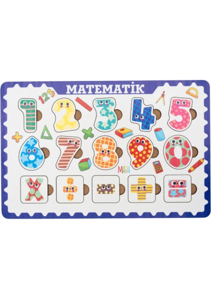 Montessori Matematik Ahşap Bultak Puzzle Seti / 1+ Yaş / Eğitici, Öğretici ve Güvenli Matematik Öğretici Oyun