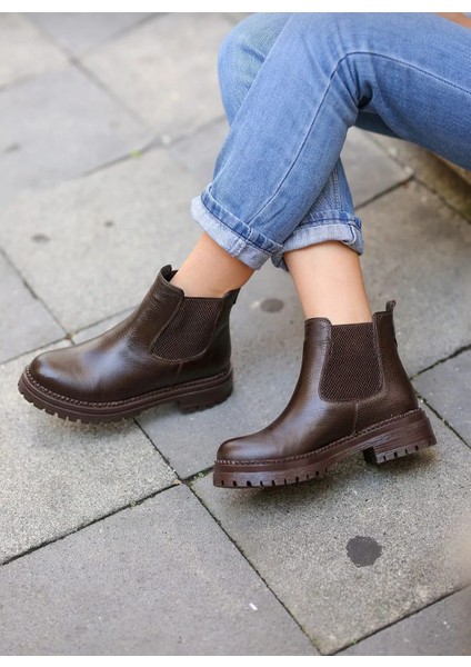 Chelsea Kahverengi Gerçek Deri Ortopedik Bot fiyatları