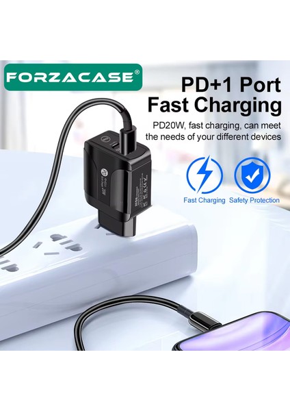 Çift Girişli 18W Usb-C Güç Adaptörü Apple Ios Android Uyumlu Pd Adaptör - FC693