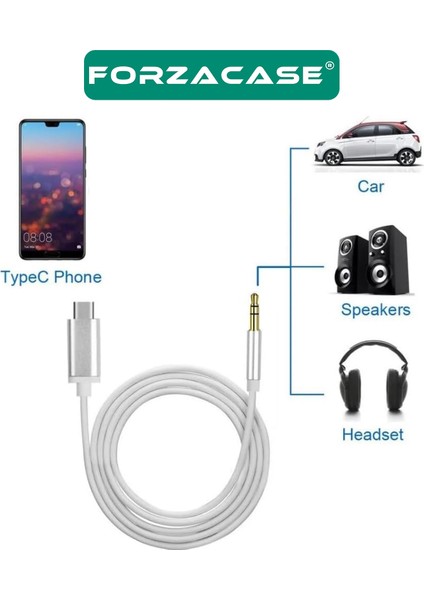 Örgülü Type-C To 3.5 mm Aux Çevirici Ses Aktarım Kablosu 1m - FC695 fiyatları