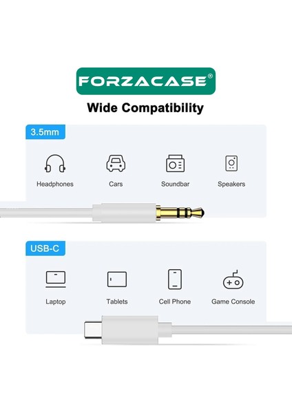 Örgülü Type-C To 3.5 mm Aux Çevirici Ses Aktarım Kablosu 1m - FC695 indirimleri