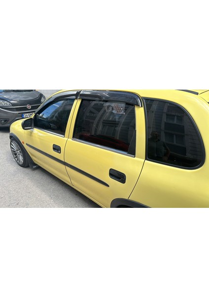 Opel Corsa B Araca Krom Cam Çıtası 4 Parça Paslanmaz Çelik Krom