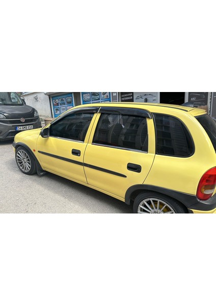 Opel Corsa B Araca Krom Cam Çıtası 4 Parça Paslanmaz Çelik Krom