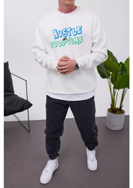 Hustle Beyaz Sweatshirt modelleri