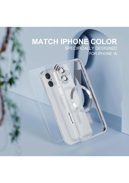Apple Iphone 16 Plus Kılıf Şeffaf Renkli Yumuşak Kamera Koruma Magsafe Şarj Kapak Demre modelleri