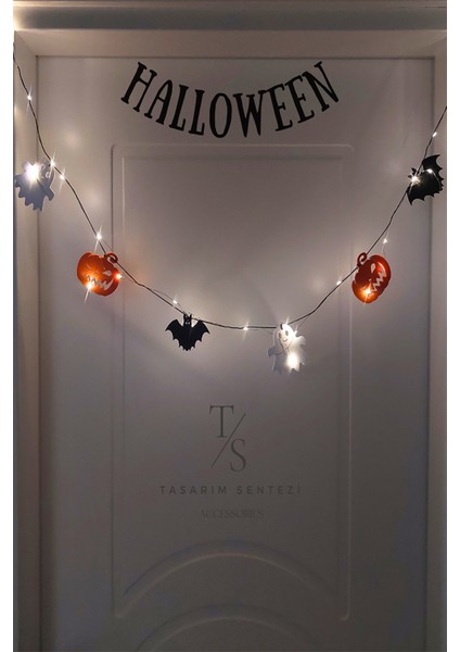 Halloween 6'Lı Yarasa Kabak Hayalet Led Işıklı Dekoratif Süs Cadılar Bayramı Mekan Parti Aksesuar fırsatları