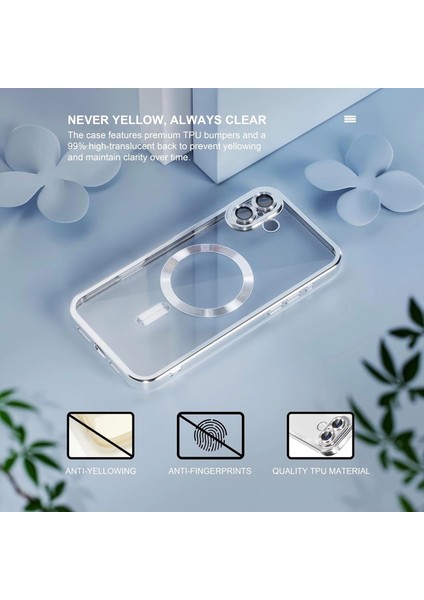 Apple Iphone 16 Plus Kılıf Şeffaf Renkli Yumuşak Kamera Koruma Magsafe Şarj Kapak Demre fırsatları