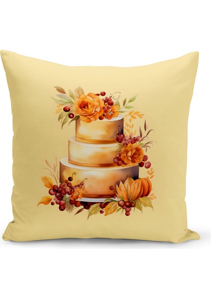 Sonbahar Serisi Çift Tarafı Dijital Baskılı Kırlent Kılıfı (Halloween Autumn Cushion Cover)